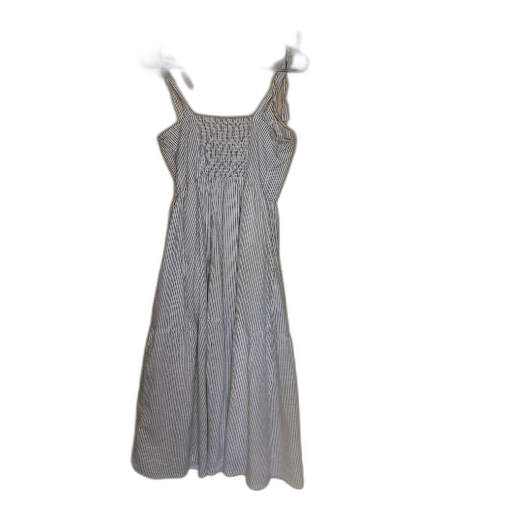 Urban Outfitters Lined Blue Stripe Maxi Dress M - Picture 3 of 3
